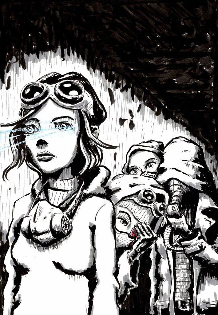 Passport - Original Ink Drawing, 12 x 16